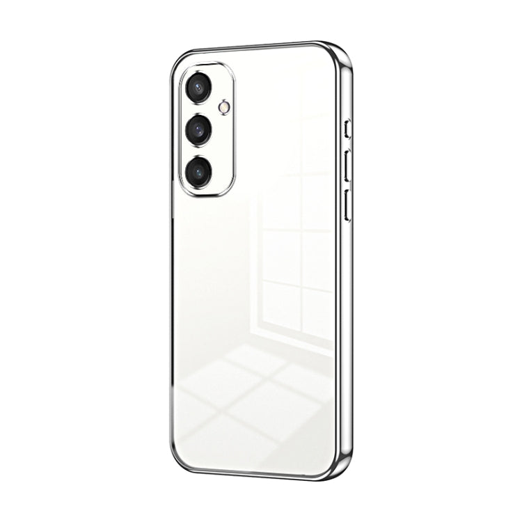 For Samsung Galaxy S25 5G Transparent Plating Fine Hole Phone Case(Silver) by buy2fix