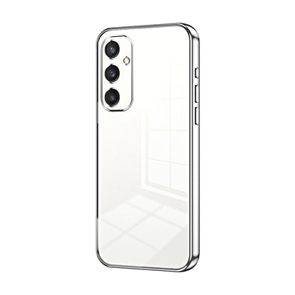 For Samsung Galaxy S25 5G Transparent Plating Fine Hole Phone Case(Silver) by buy2fix