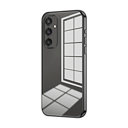 For Samsung Galaxy S25 5G Transparent Plating Fine Hole Phone Case(Black) by buy2fix