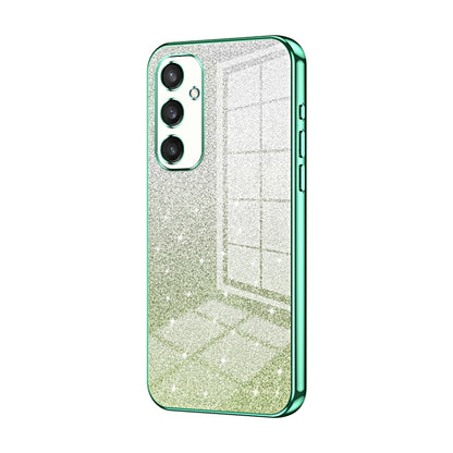 For Samsung Galaxy S25 5G Gradient Glitter Powder Electroplated Phone Case(Green) by buy2fix