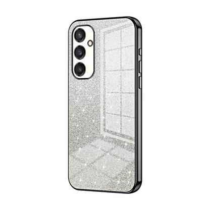 For Samsung Galaxy S25 5G Gradient Glitter Powder Electroplated Phone Case(Black) by buy2fix