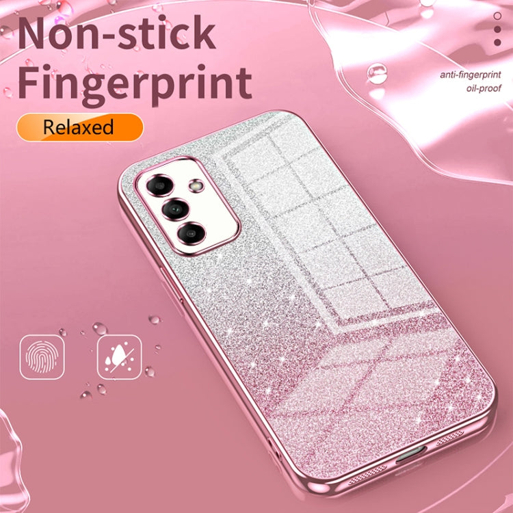 For Samsung Galaxy S25+ 5G Gradient Glitter Powder Electroplated Phone Case(Gold) by buy2fix