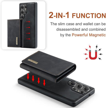 For Samsung Galaxy S25 Ultra 5G DG.MING M1 Series 3-Fold Multi Card Wallet + Magnetic Phone Case(Black) - Galaxy S25 Ultra 5G Cases by DG.MING | Online Shopping UK | buy2fix