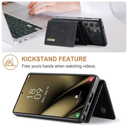 For Samsung Galaxy S25 Ultra 5G DG.MING M1 Series 3-Fold Multi Card Wallet + Magnetic Phone Case(Black) - Galaxy S25 Ultra 5G Cases by DG.MING | Online Shopping UK | buy2fix