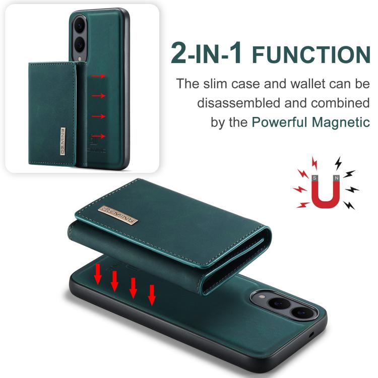 For Samsung Galaxy S25 Edge 5G DG.MING M1 Series 3-Fold Multi Card Wallet + Magnetic Phone Case(Green) - Galaxy S25 Edge 5G Cases by DG.MING | Online Shopping UK | buy2fix