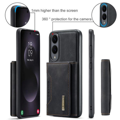 For Samsung Galaxy S25 Edge 5G DG.MING M2 Series 3-Fold Multi Card Bag + Magnetic Phone Case(Black) - Galaxy S25 Edge 5G Cases by DG.MING | Online Shopping UK | buy2fix
