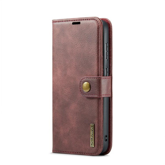 For Samsung Galaxy S25 Edge 5G DG.MING Crazy Horse Texture Detachable Magnetic Leather Case(Red) - Galaxy S25 Edge 5G Cases by DG.MING | Online Shopping UK | buy2fix