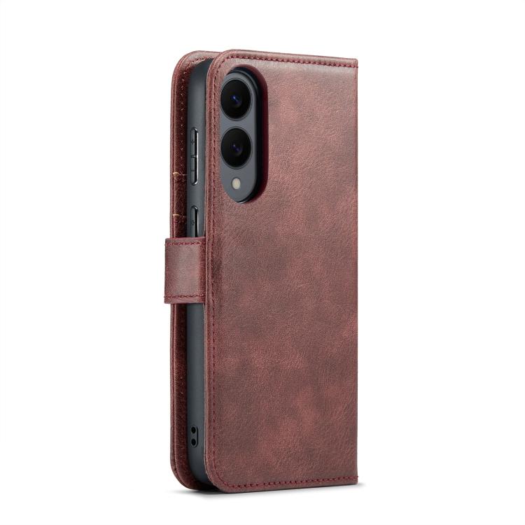 For Samsung Galaxy S25 Edge 5G DG.MING Crazy Horse Texture Detachable Magnetic Leather Case(Red) - Galaxy S25 Edge 5G Cases by DG.MING | Online Shopping UK | buy2fix