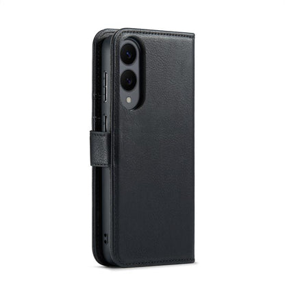 For Samsung Galaxy S25 Edge 5G DG.MING Crazy Horse Texture Detachable Magnetic Leather Case(Black) - Galaxy S25 Edge 5G Cases by DG.MING | Online Shopping UK | buy2fix