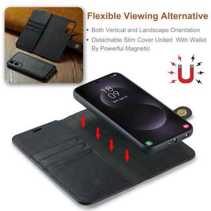 For Samsung Galaxy S25 Edge 5G DG.MING Crazy Horse Texture Detachable Magnetic Leather Case(Black) - Galaxy S25 Edge 5G Cases by DG.MING | Online Shopping UK | buy2fix