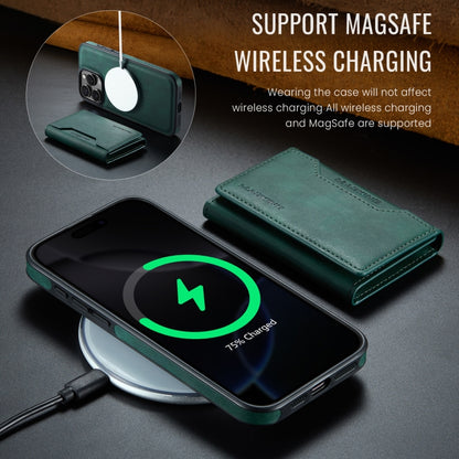 For iPhone 16 Pro MAGKING K2 Series MagSafe RFID Card Bag Detachable Phone Case(Green) - iPhone 16 Pro Cases by MAGKING | Online Shopping UK | buy2fix