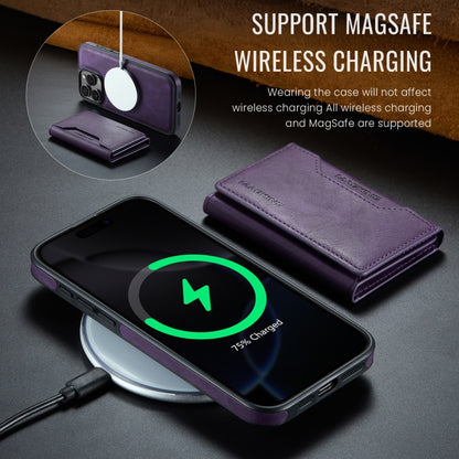 For iPhone 16 Pro MAGKING K2 Series MagSafe RFID Card Bag Detachable Phone Case(Purple) - iPhone 16 Pro Cases by MAGKING | Online Shopping UK | buy2fix