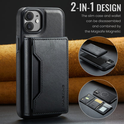 For iPhone 12 / 12 Pro MAGKING K2 Series MagSafe RFID Card Bag Detachable Phone Case(Black) - iPhone 12 / 12 Pro Cases by MAGKING | Online Shopping UK | buy2fix