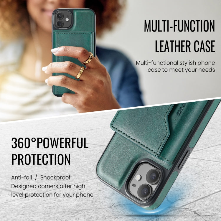 For iPhone 12 / 12 Pro MAGKING K2 Series MagSafe RFID Card Bag Detachable Phone Case(Green) - iPhone 12 / 12 Pro Cases by MAGKING | Online Shopping UK | buy2fix