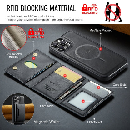 For iPhone 12 Pro Max MAGKING K2 Series MagSafe RFID Card Bag Detachable Phone Case(Black) - iPhone 12 Pro Max Cases by MAGKING | Online Shopping UK | buy2fix