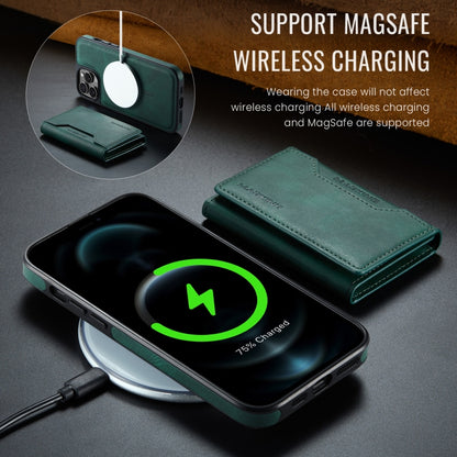 For iPhone 12 Pro Max MAGKING K2 Series MagSafe RFID Card Bag Detachable Phone Case(Green) - iPhone 12 Pro Max Cases by MAGKING | Online Shopping UK | buy2fix