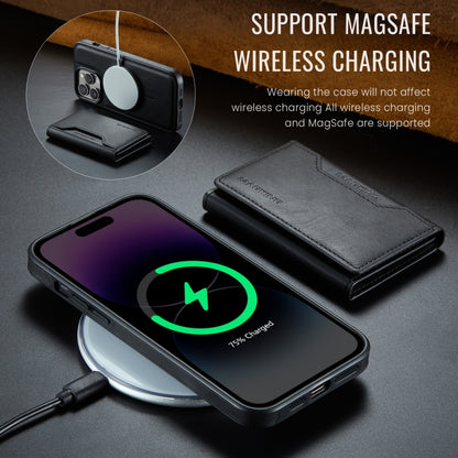 For iPhone 14 Pro MAGKING K2 Series MagSafe RFID Card Bag Detachable Phone Case(Black) - iPhone 14 Pro Cases by MAGKING | Online Shopping UK | buy2fix