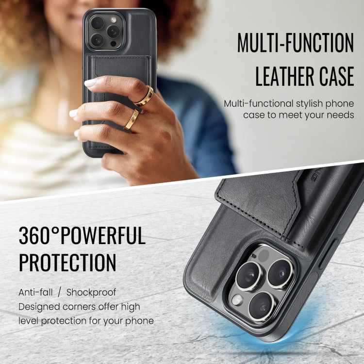 For iPhone 14 Pro MAGKING K2 Series MagSafe RFID Card Bag Detachable Phone Case(Black) - iPhone 14 Pro Cases by MAGKING | Online Shopping UK | buy2fix