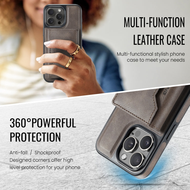 For iPhone 14 Pro MAGKING K2 Series MagSafe RFID Card Bag Detachable Phone Case(Coffee) - iPhone 14 Pro Cases by MAGKING | Online Shopping UK | buy2fix