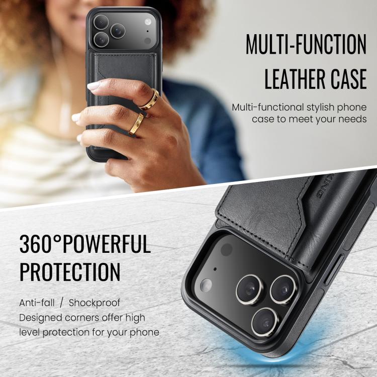 For iPhone 17 Pro Max MAGKING K2 Series MagSafe RFID Card Bag Detachable Phone Case(Black) - iPhone 17 Pro Max Cases by MAGKING | Online Shopping UK | buy2fix