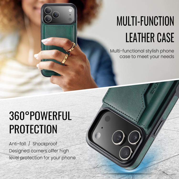 For iPhone 17 Pro Max MAGKING K2 Series MagSafe RFID Card Bag Detachable Phone Case(Green) - iPhone 17 Pro Max Cases by MAGKING | Online Shopping UK | buy2fix