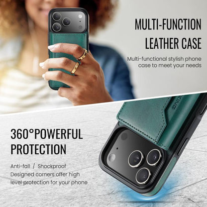 For iPhone 17 Pro MAGKING K2 Series MagSafe RFID Card Bag Detachable Phone Case(Green) - iPhone 17 Pro Cases by MAGKING | Online Shopping UK | buy2fix