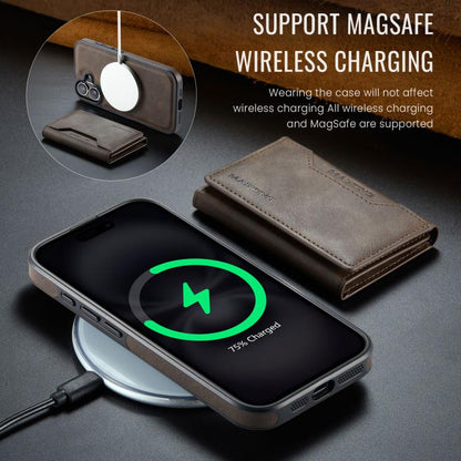 For iPhone 17 MAGKING K2 Series MagSafe RFID Card Bag Detachable Phone Case(Coffee) - iPhone 17 Cases by MAGKING | Online Shopping UK | buy2fix