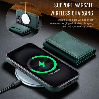 For iPhone 17 MAGKING K2 Series MagSafe RFID Card Bag Detachable Phone Case(Green) - iPhone 17 Cases by MAGKING | Online Shopping UK | buy2fix