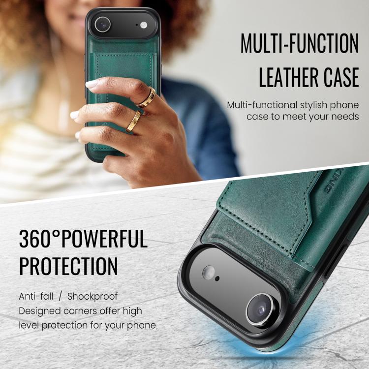 For iPhone Air MAGKING K2 Series MagSafe RFID Card Bag Detachable Phone Case(Green) - iPhone Air Cases by MAGKING | Online Shopping UK | buy2fix