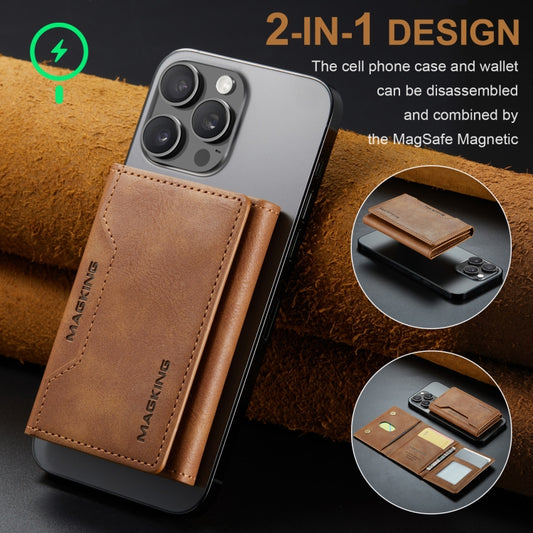 MAGKING K2 Series MagSafe RFID Card Bag(Brown) - Card & Passport Bags by MAGKING | Online Shopping UK | buy2fix