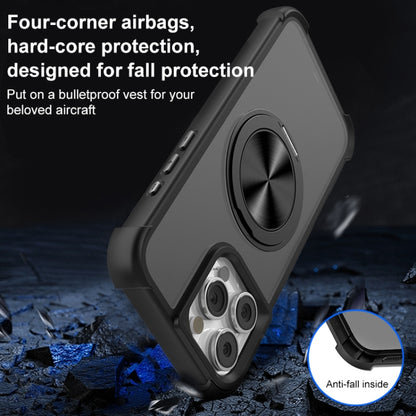 For iPhone 16 Pro Max CD Texture 360 Degree Rotating Holder MagSafe Phone Case(Black) by buy2fix