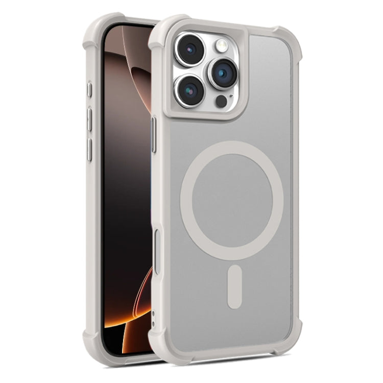 For iPhone 16 Pro Skin Feel MagSafe Phone Case(Grey) by buy2fix