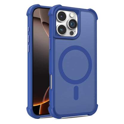 For iPhone 16 Pro Skin Feel MagSafe Phone Case(Blue) by buy2fix