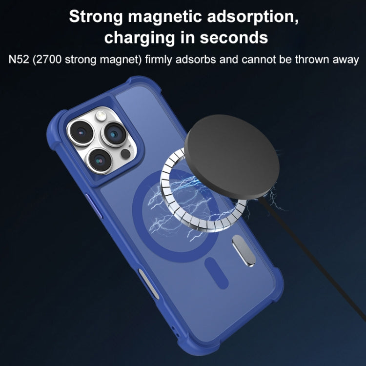 For iPhone 16 Pro Max Skin Feel MagSafe Phone Case(Grey) by buy2fix