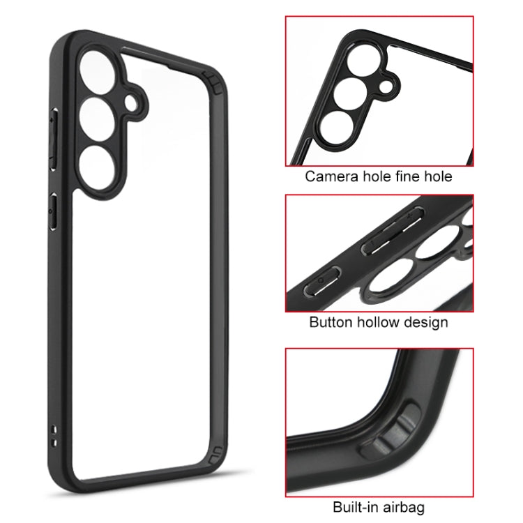 For Samsung Galaxy S25 5G Frosted TPU + Transparent PC Phone Case by buy2fix