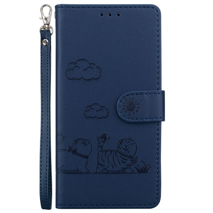 For Tecno Spark Go 2024 / 20 / 20C Cute Cats RFID Leather Phone Case(Blue) by buy2fix