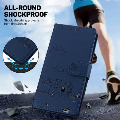 For Tecno Spark Go 2024 / 20 / 20C Cute Cats RFID Leather Phone Case(Blue) by buy2fix