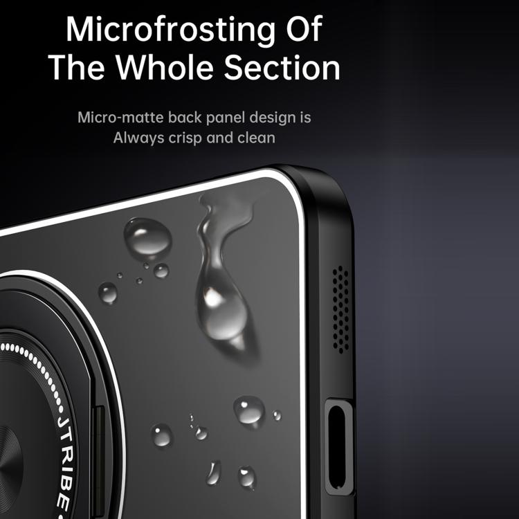 For iPhone 16 Pro Max Rotating Holder Frosted Metal Phone Case(Titanium) by buy2fix