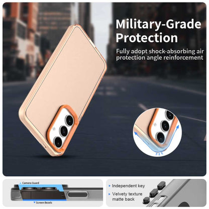 For Samsung Galaxy S25 5G Candy PC Hybrid TPU Shockproof Phone Case(Orange) by buy2fix