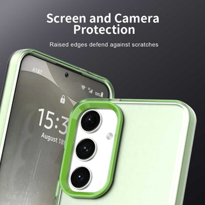For Samsung Galaxy S25 5G Candy PC Hybrid TPU Shockproof Phone Case(Green) by buy2fix