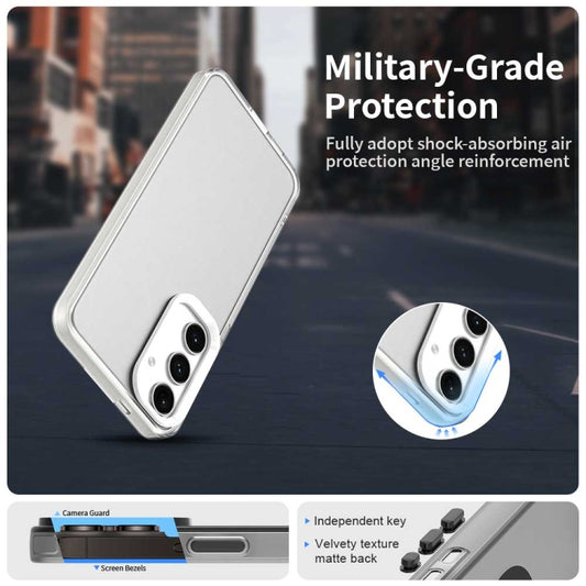 For Samsung Galaxy S25+ 5G Candy PC Hybrid TPU Shockproof Phone Case(White) by buy2fix