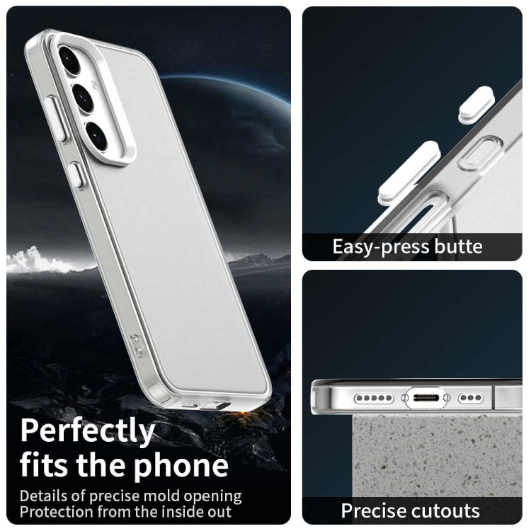 For Samsung Galaxy S25+ 5G Candy PC Hybrid TPU Shockproof Phone Case(White) by buy2fix