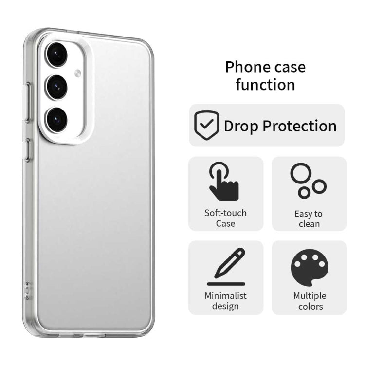 For Samsung Galaxy S25+ 5G Candy PC Hybrid TPU Shockproof Phone Case(White) by buy2fix