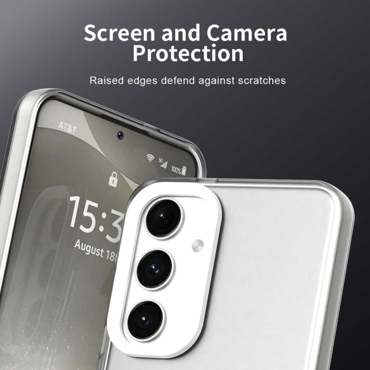 For Samsung Galaxy S25+ 5G Candy PC Hybrid TPU Shockproof Phone Case(White) by buy2fix