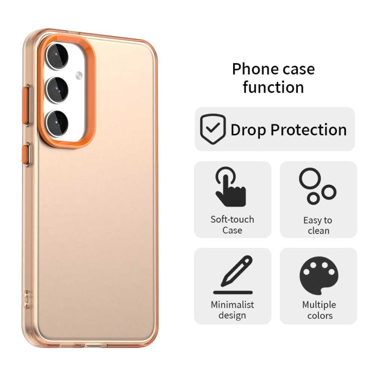 For Samsung Galaxy S25+ 5G Candy PC Hybrid TPU Shockproof Phone Case(Orange) by buy2fix