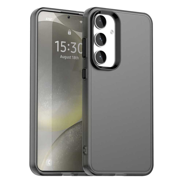 For Samsung Galaxy S25+ 5G Candy PC Hybrid TPU Shockproof Phone Case(Black) by buy2fix