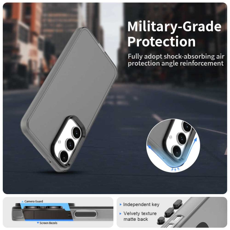 For Samsung Galaxy S25+ 5G Candy PC Hybrid TPU Shockproof Phone Case(Black) by buy2fix