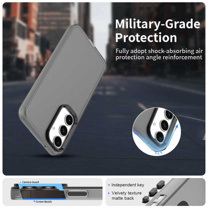 For Samsung Galaxy S25+ 5G Candy PC Hybrid TPU Shockproof Phone Case(Black) by buy2fix