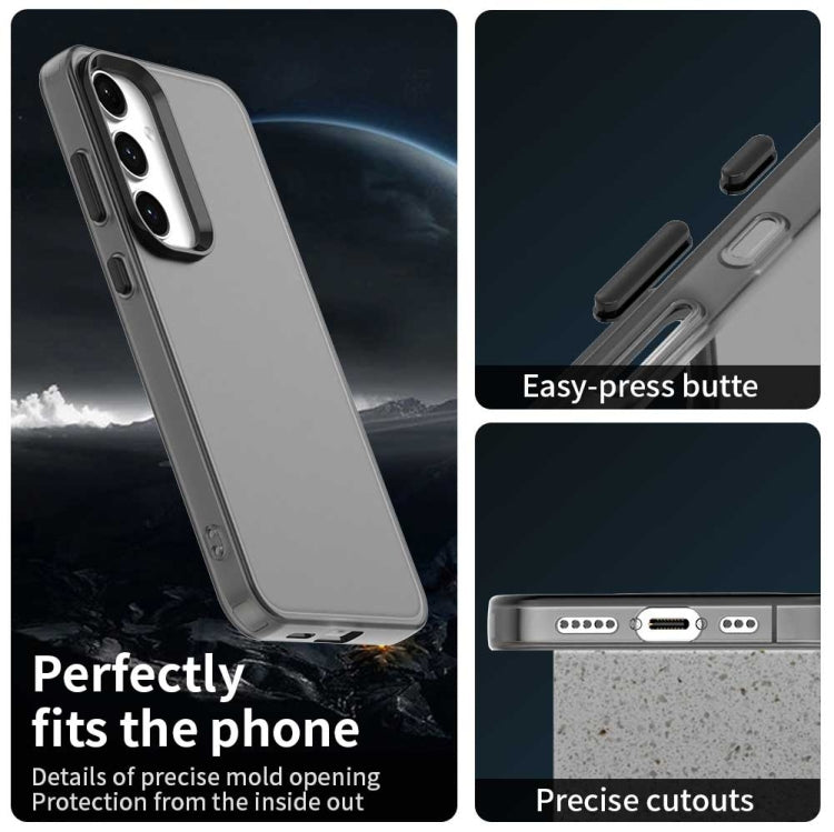 For Samsung Galaxy S25+ 5G Candy PC Hybrid TPU Shockproof Phone Case(Black) by buy2fix