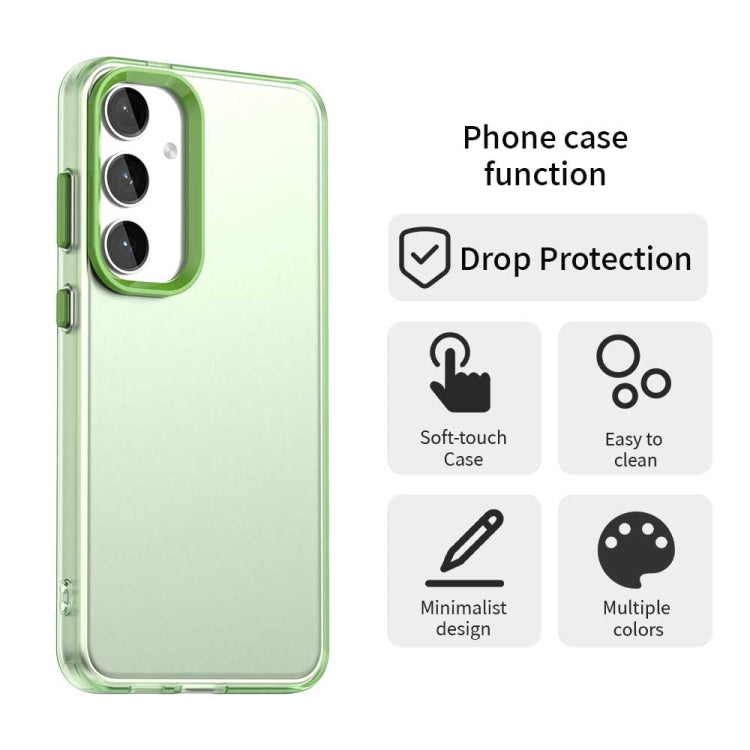 For Samsung Galaxy S25+ 5G Candy PC Hybrid TPU Shockproof Phone Case(Green) by buy2fix